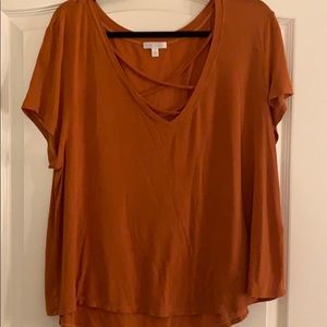 Orange casual T-shirt
